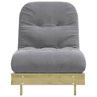 Futon slaapbank met matras 70x206x11 cm gempregneerd hout - thumbnail