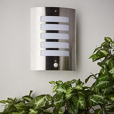 TODD-Outdoor Wandlamp met Detector H29 cm Briljant Zilver