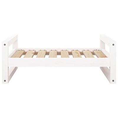 VidaXL Hondenmand 75,5x55,5x28 cm massief grenenhout wit