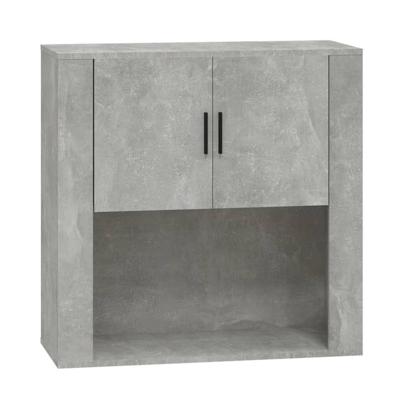 Wandkast 80x33x80 cm bewerkt hout betongrijs Wandkast 80x33x80 cm bewerkt hout betongrijs