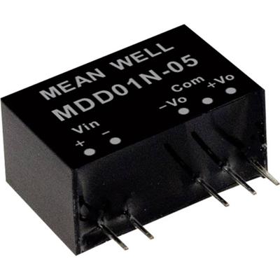 MEAN WELL MDD01N-12 DC/DC-convertermodule 42 mA 1 W Aantal uitgangen: 2 x Inhoud 1 stuk(s)