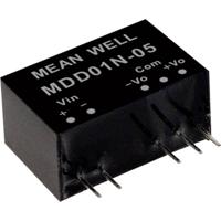 MEAN WELL MDD01N-12 DC/DC-convertermodule 42 mA 1 W Aantal uitgangen: 2 x Inhoud 1 stuk(s) - thumbnail
