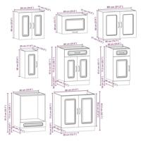 8-delige Keukenkastenset Kalmar bewerkt hout sonoma eikenkleur - thumbnail