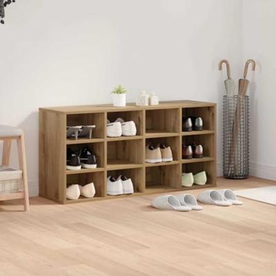 VidaXL Schoenenkast artisan eiken 103 x 30 x 51 cm bewerkt hout
