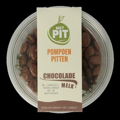 Met PIT Pompoenpitten melkchocolade 150 Gram