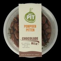 Met PIT Pompoenpitten melkchocolade 150 Gram - thumbnail
