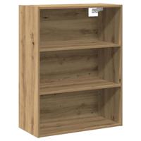 Dressoir met wandkast bewerkt hout artisanaal eikenkleur - thumbnail