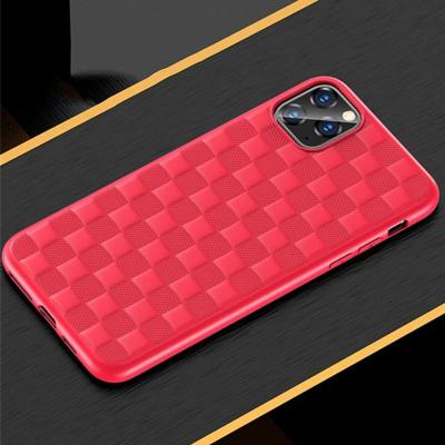 Voor iPhone 11 USAMS US-BH544 GOME serie geruite textuur TPU volledige dekking beschermende case (rood)