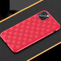Voor iPhone 11 USAMS US-BH544 GOME serie geruite textuur TPU volledige dekking beschermende case (rood) - thumbnail