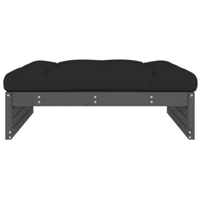 Tuinvoetenbank 120x80 cm massief grenenhout grijs