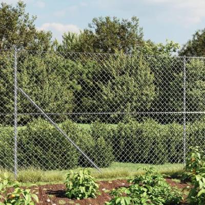 VidaXL Gaashek met flens 1,4x10 m zilverkleurig