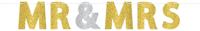 Amscan Letterslinger mr & mrs goud-/zilverkleurig 365 cm | 24 stuks - thumbnail