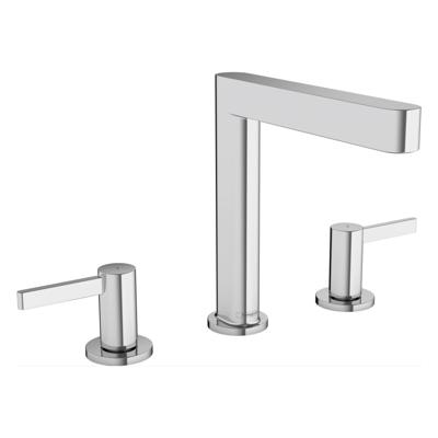 Hansgrohe Wastafelmengkraan Finoris 3-gats 160 met Push-Open Waste Chroom