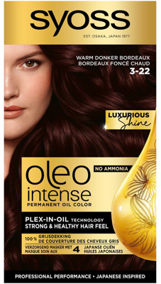 Syoss Oleo 3-22 Warm Donker Bordeaux Syoss Oleo 3-22 Warm Donker Bordeaux