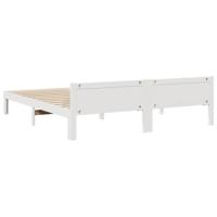 Bedframe zonder matras massief grenenhout wit 180x200 cm - thumbnail