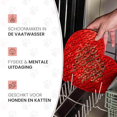 Eat Slow Live Longer Lick Mat Lovely Red