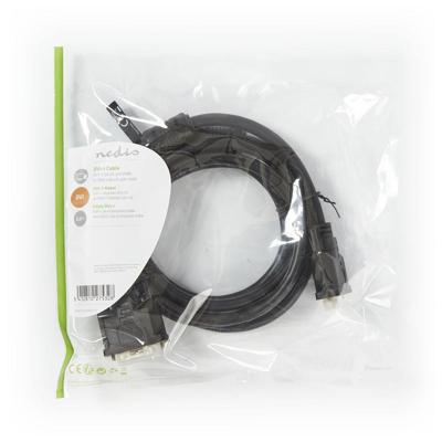 DVI-Kabel | DVI-I 24+5-Pins Male - DVI-I 24+5-Pins Male | 2,0 m | Zwart
