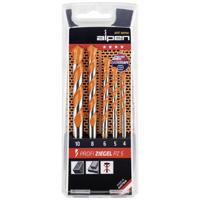 Alpen 200705100 Steenboorset 5-delig 4 mm, 5 mm, 6 mm, 8 mm, 10 mm Cilinderschacht 1 set(s) - thumbnail