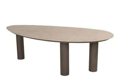 Arizona dining tafel keramiek sabia panna 240 x 120 cm poten met blad 4SO - 4so