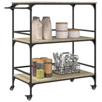 Keukentrolley 100,5x50x105 cm bewerkt hout sonoma eikenkleurig - thumbnail