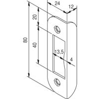 Nemef hoeksluitplaat hp1255/12 verzinkt - thumbnail