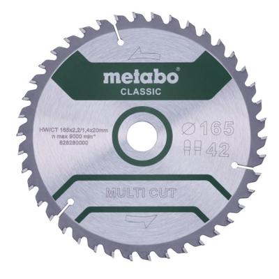 Metabo MULTI CUT CLASSIC 628280000 Cirkelzaagblad 165 x 20 x 1.4 mm Aantal tanden: 42 1 stuk(s)
