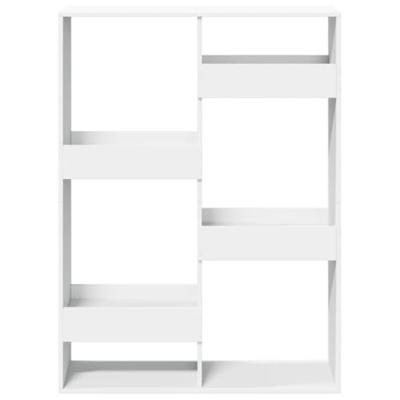 Boekenkast 100x33x135 cm bewerkt hout wit