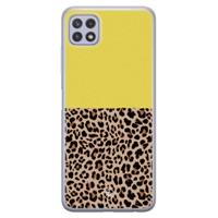 Samsung Galaxy A22 5G siliconen hoesje - Luipaard geel - thumbnail