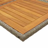 9-delige Tuinset met kussens poly rattan grijs - thumbnail