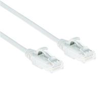 ACT Witte 0,25 meter LSZH U/UTP CAT6 datacenter slimline patchkabel snagless met RJ45 connectoren - thumbnail