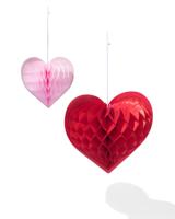 HEMA Waaiers honeycomb hart - 2 stuks - thumbnail