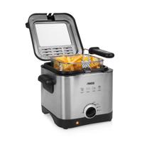 Princess 182612 Frituurpan 1.5 l 1000 W Anti-aanbaklaag, Oververhittingsbeveiliging Zilver, Zwart - thumbnail