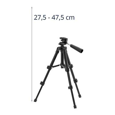 Steinberg Systems SBS-TRIPOD-106 statief 276-474 mm schroefdraad 1/4 inch statief universeel statief, fotocamera, videocamera, kruislijnlaser, mobiele telefoon statief