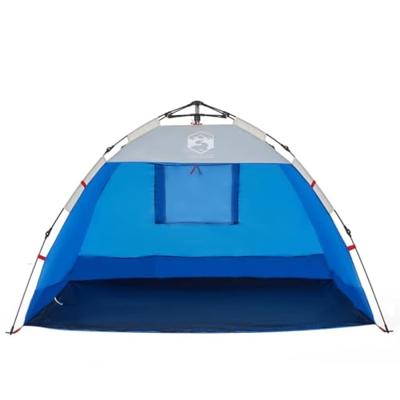 VidaXL Strandtent 2-persoons waterdicht snelontgrendeling azuurblauw