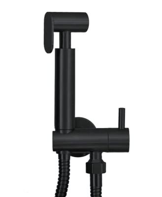 Bidetkraan met handdouche Wiesbaden 2.0 | Opbouw | Koudwater kraan | 1-hendel | Rond | Zwart mat