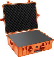 Peli 1600 Waterdichte Koffer Voor Complete Dslr-Uitrusting, Drones E.A. Kwetsbaar Apparatuur, Ip67 Water- En Stofdicht, Capaciteit: 46L, Gemaakt In Duitsland, Met Aanpasbaar Plukschuim, Kleur: Oranje - thumbnail