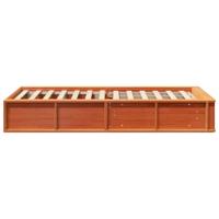 Bedframe met opslag Wasbruin 90 x 190 cm Massief hout - thumbnail