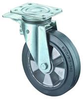 BS Rollen Zwenkwiel voor zware lasten | wiel d. 125 mm draagvermogen 220 kg | totale rem rubber | 138 mm 110 mm | 1 stuk - N120.B80.125 N120.B80.125 - thumbnail