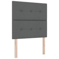 Boxspringbed met Matras Donkergrijs 80x200 cm Stof - thumbnail