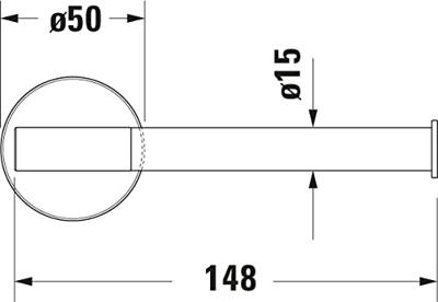 Duravit Starck T toiletrolhouder 15,2x7,6x5cm mat zwart - thumbnail
