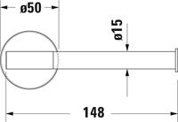 Duravit Starck T toiletrolhouder 15,2x7,6x5cm mat zwart - thumbnail