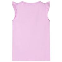 Kindershirt met ruches aan de mouwen 116 lila - thumbnail