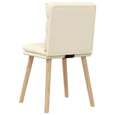 Eetkamerstoelen 4 st stof crèmekleurig
