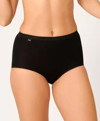 Sloggi Basic+ Maxi slip zwart 4-pack = 3+1