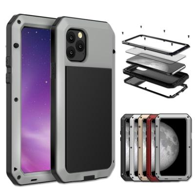 Voor iPhone 11 metalen Armor Triple proofing beschermhoes (zilver)