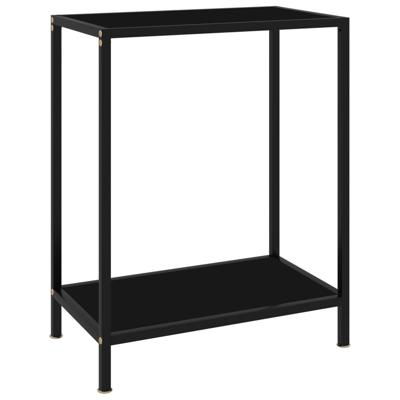 VidaXL Wandtafel 60x35x75 cm gehard glas zwart