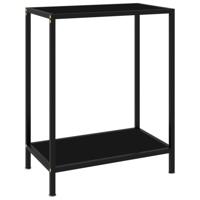 VidaXL Wandtafel 60x35x75 cm gehard glas zwart - thumbnail