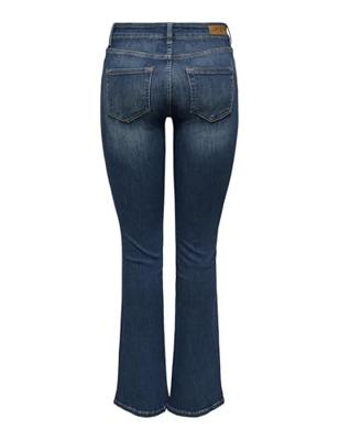Only Onlblush Mid Flared Dnm Rea260 Noos Flare Dark Blue Denim