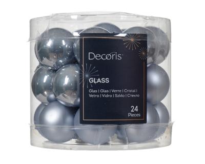 Kerstbal glas d2.5 cm mblw ass 24st kerst Decoris - Decoris Kerstbal glas d2.5 cm mblw ass 24st kerst Decoris - Decoris