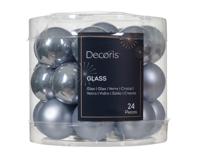 Kerstbal glas d2.5 cm mblw ass 24st kerst Decoris - Decoris - thumbnail